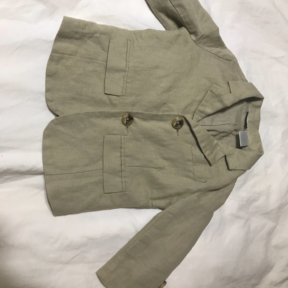 Tan Linen Jacket size 12 months